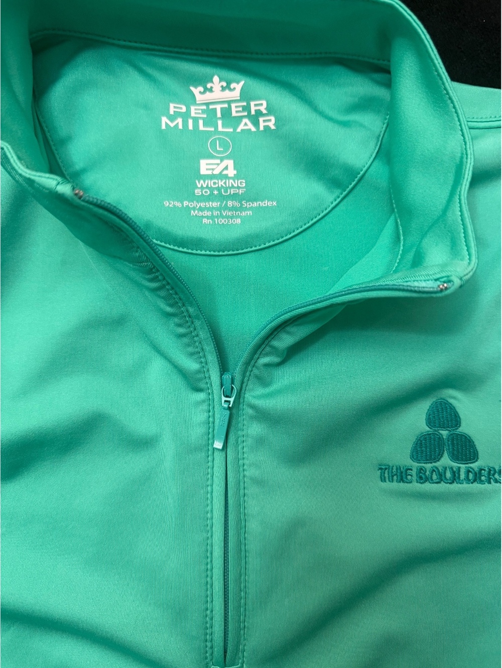 Peter Millar EA4 Wickin Long Sleeve Half Zip Pullover - Large